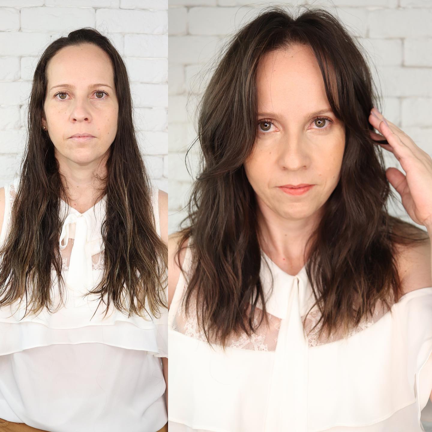 Wavy Shag with Long Curtain Bangs