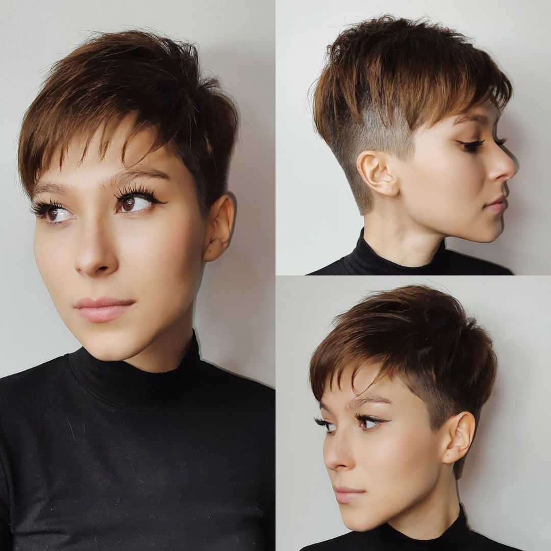 Long Face Boyish Short Undercut