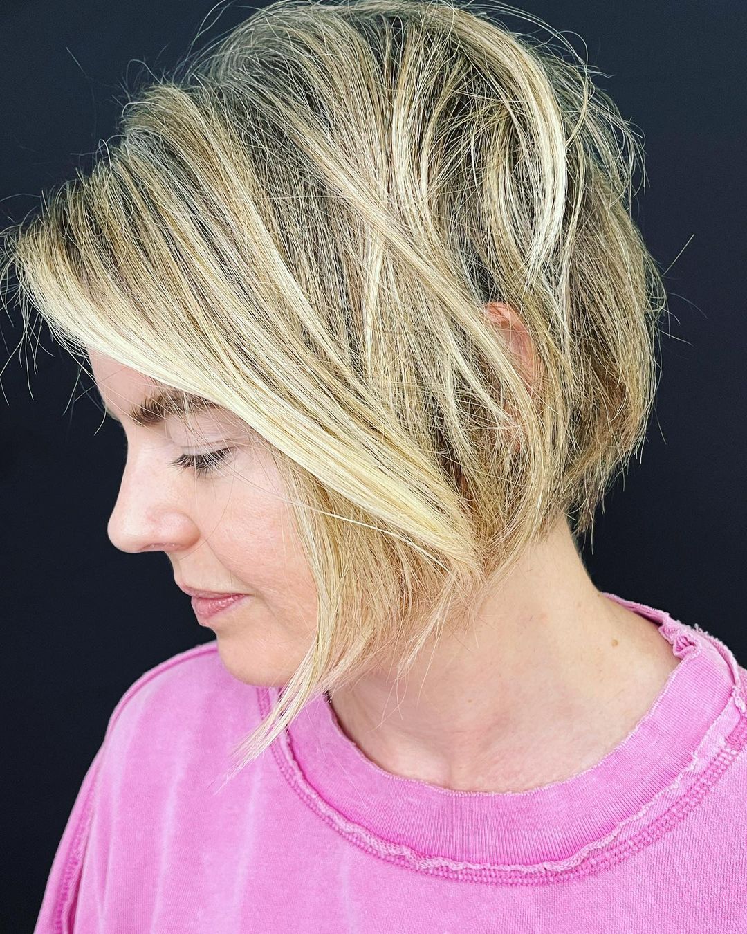 Blonde Messy Pixie-Bob