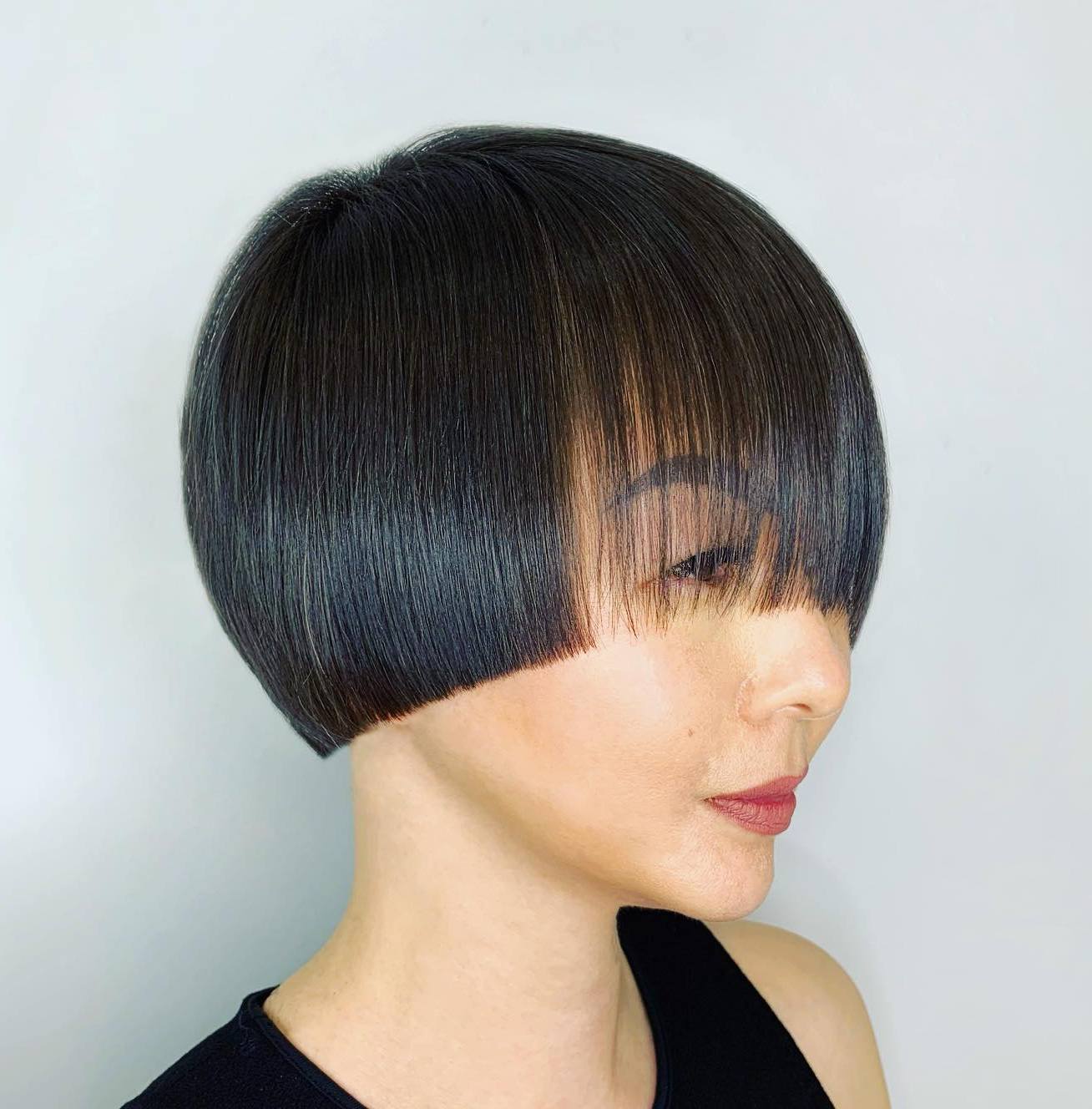 Blunt Asian Bowl Cut for Thin Hair