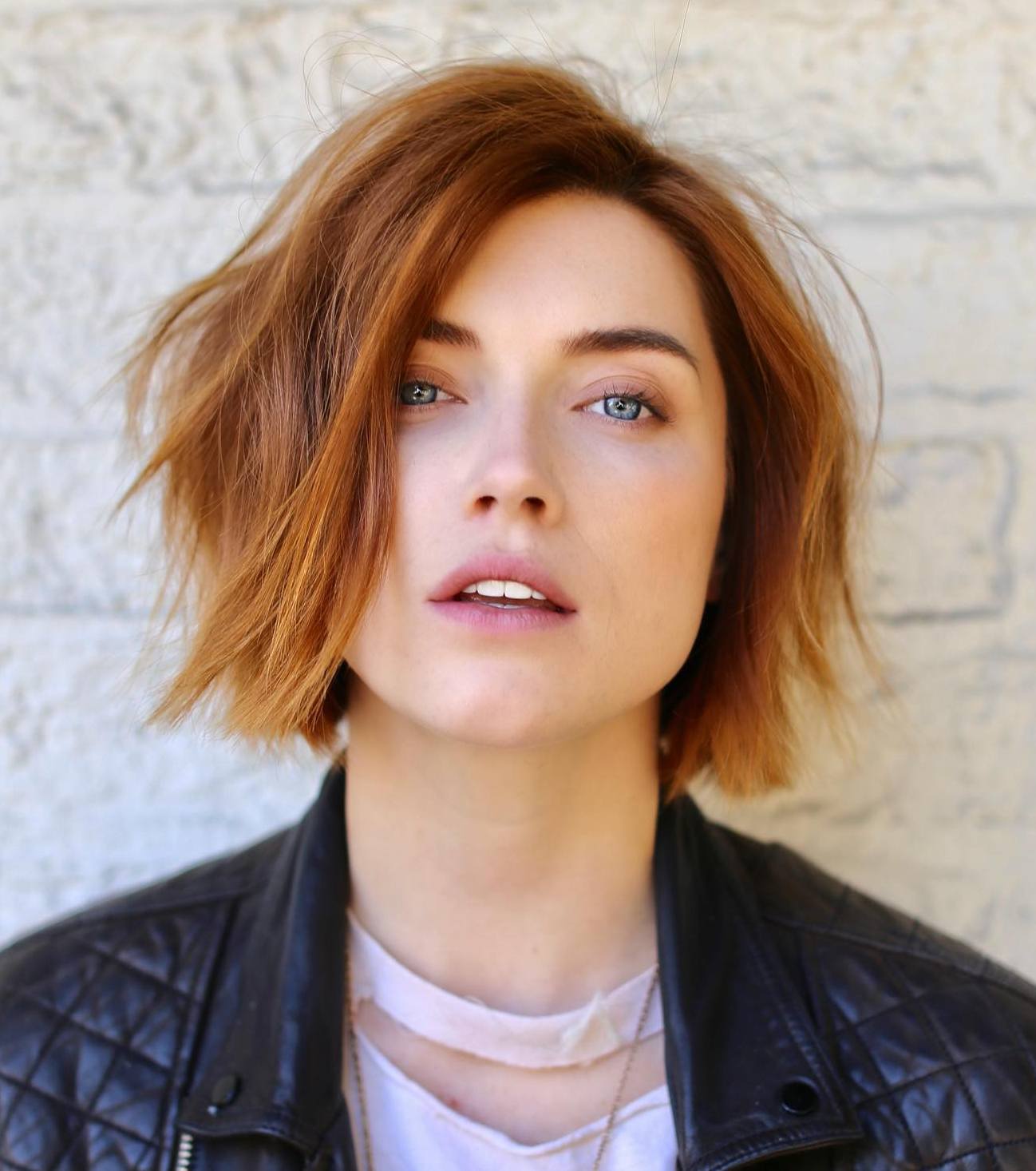 Side-Parted Blunt Bob Shag