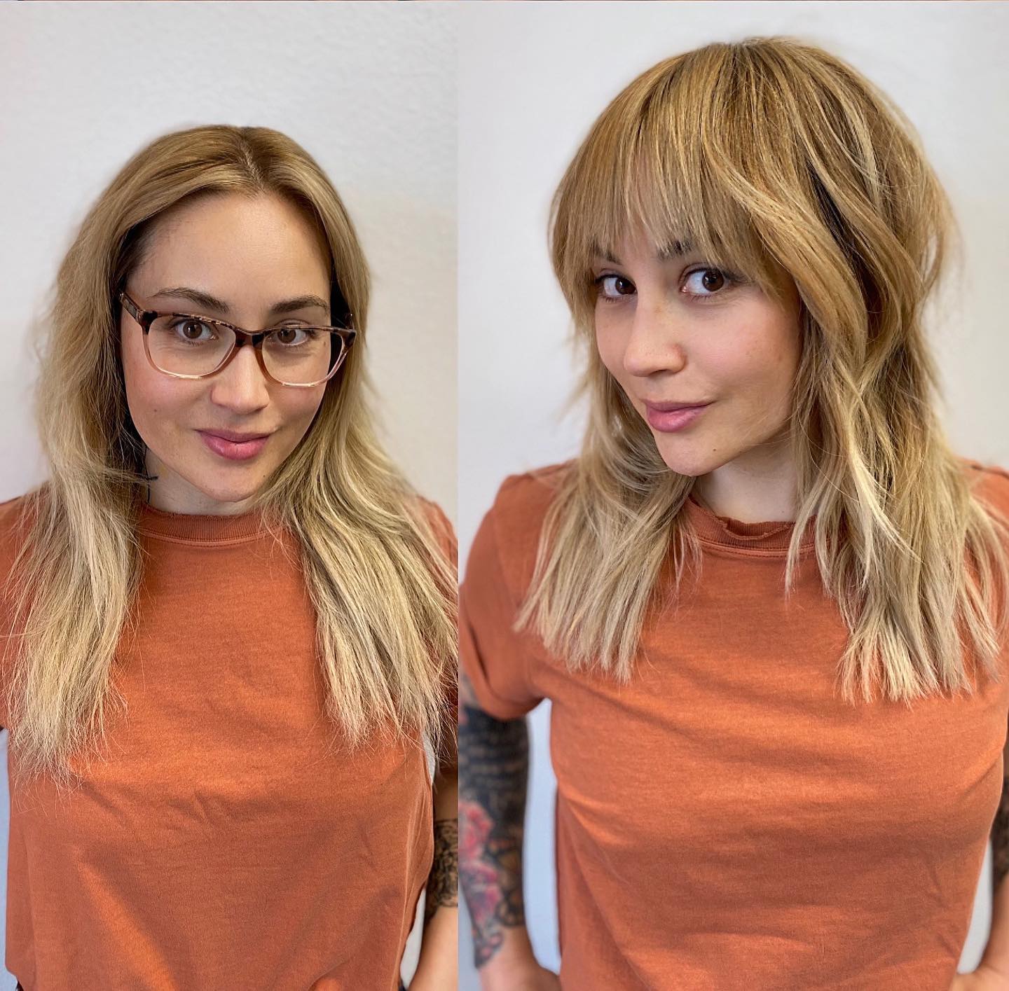 Medium-to-Long Chopped Cut with Bangs